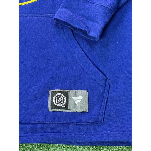 Fanatics Buffalo Sabres NHL Blue/Yellow Hoodie Sweatshirt Heavy Mens Size MD - Picture 2 of 6